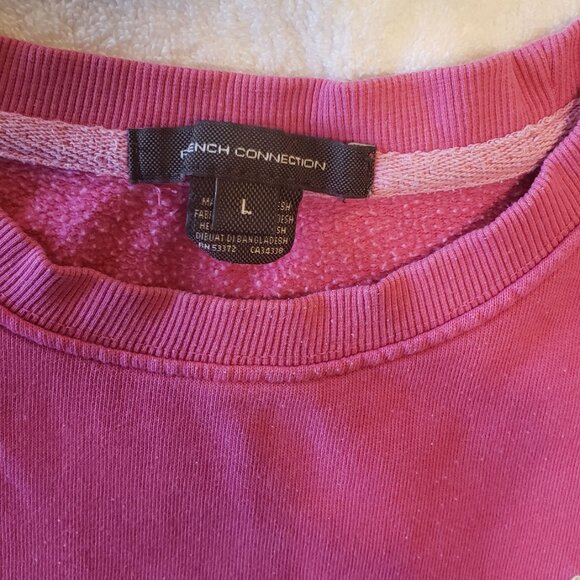 French Connection Sweat Shirt Bight Pink in Size Large - Picture 2 of 6